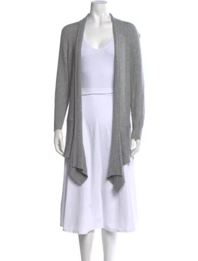 Pre-owned Neiman Marcus Cashmere Open Front Sweater In Green