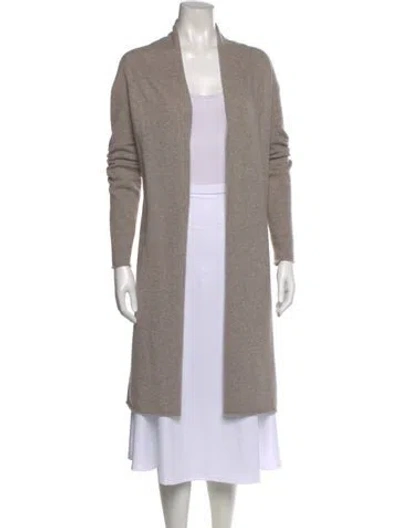 Pre-owned Neiman Marcus Cashmere Open Front Sweater In Neutral