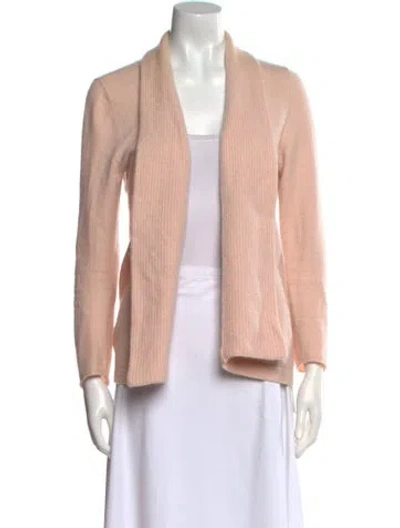 Pre-owned Neiman Marcus Cashmere Open Front Sweater In Neutral
