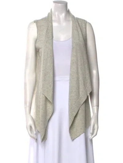 Pre-owned Neiman Marcus Cashmere Open Front Sweater In Neutral