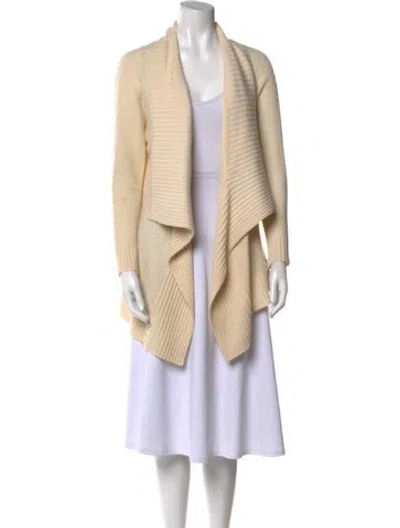 Pre-owned Neiman Marcus Cashmere Open Front Sweater In Neutral