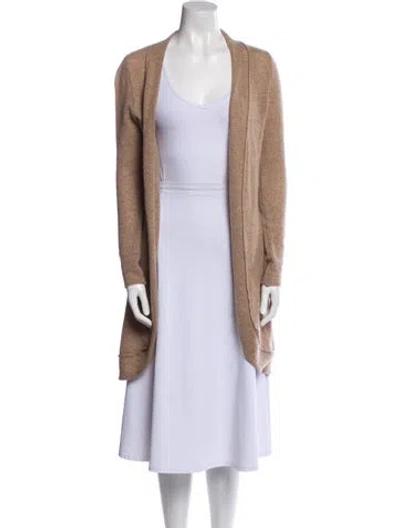 Pre-owned Neiman Marcus Cashmere Open Front Sweater In Neutral