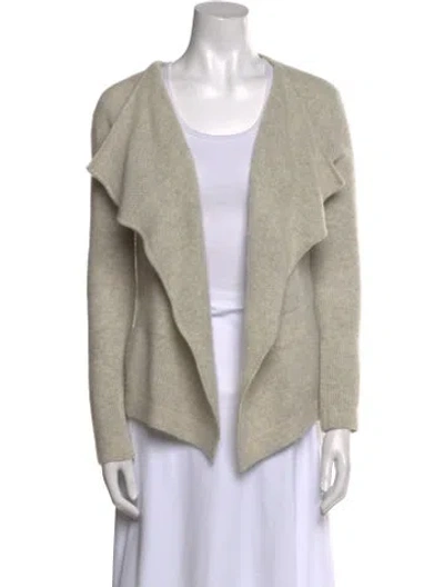 Pre-owned Neiman Marcus Cashmere Open Front Sweater In Neutral