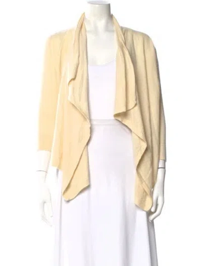 Pre-owned Neiman Marcus Cashmere Open Front Sweater In Neutral