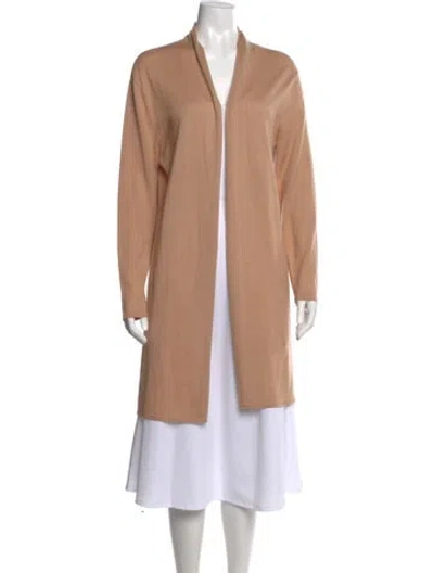 Pre-owned Neiman Marcus Cashmere Open Front Sweater In Neutral