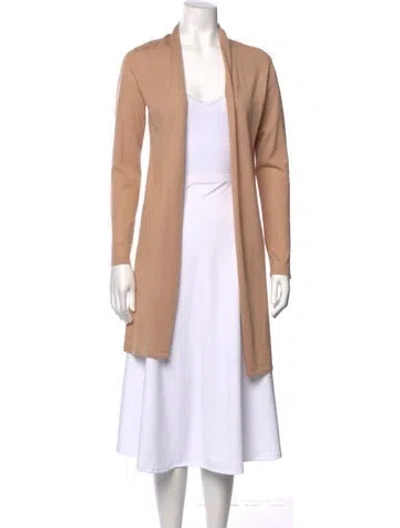 Pre-owned Neiman Marcus Cashmere Open Front Sweater In Neutral