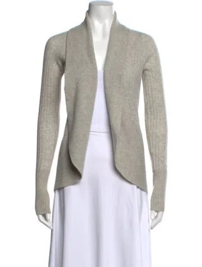 Pre-owned Neiman Marcus Cashmere Open Front Sweater In Neutral
