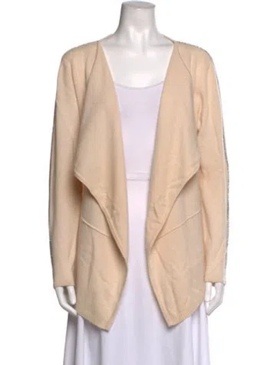 Pre-owned Neiman Marcus Cashmere Open Front Sweater In Neutrals