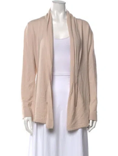 Pre-owned Neiman Marcus Cashmere Open Front Sweater In Neutrals