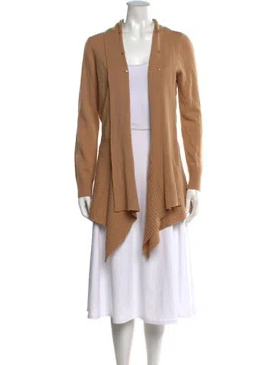 Pre-owned Neiman Marcus Cashmere Open Front Sweater In Neutrals