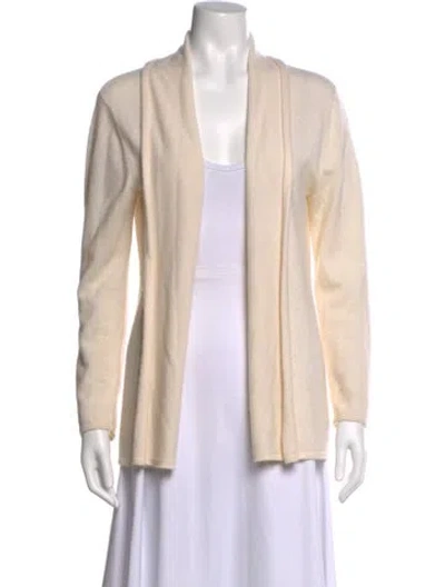 Pre-owned Neiman Marcus Cashmere Open Front Sweater In Neutrals
