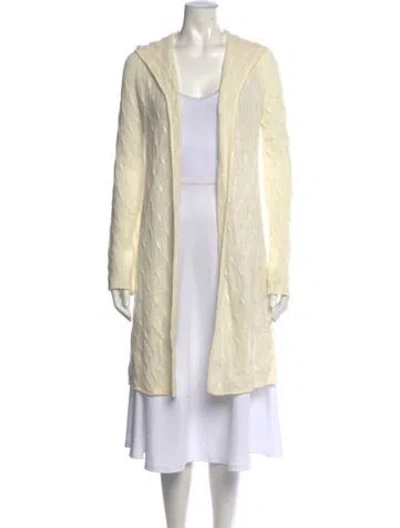 Pre-owned Neiman Marcus Cashmere Open Front Sweater In Neutrals
