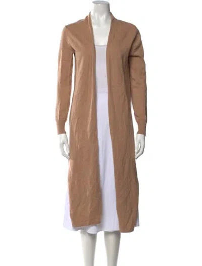 Pre-owned Neiman Marcus Cashmere Open Front Sweater In Neutrals
