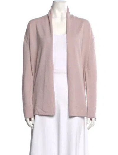 Pre-owned Neiman Marcus Cashmere Open Front Sweater In Pink