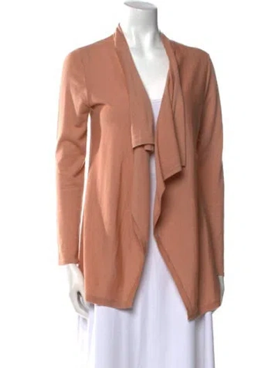 Pre-owned Neiman Marcus Cashmere Open Front Sweater In Pink