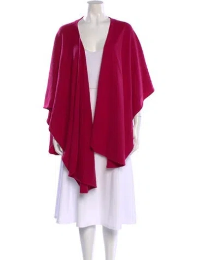 Pre-owned Neiman Marcus Cashmere Open Front Sweater In Pink
