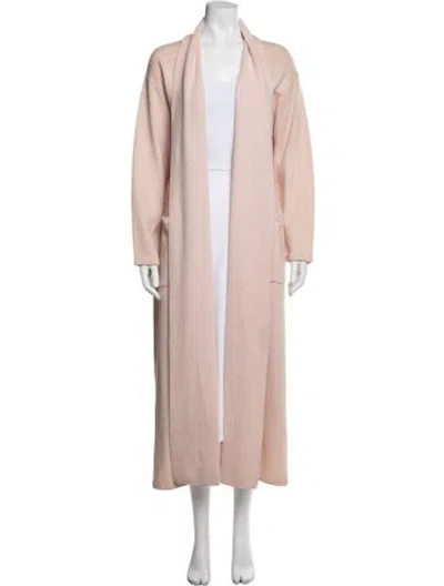 Pre-owned Neiman Marcus Cashmere Open Front Sweater In Pink