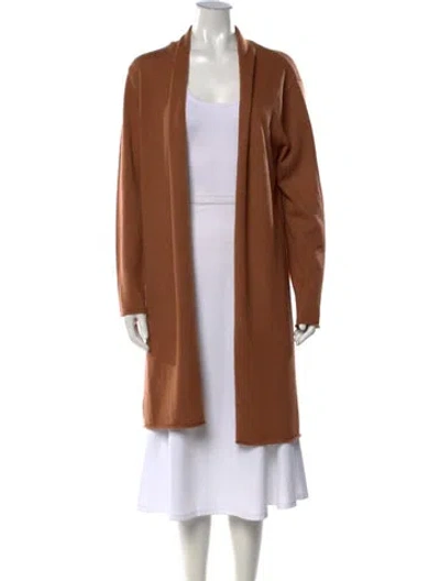 Pre-owned Neiman Marcus Cashmere Open Front Sweater W/ Tags In Brown