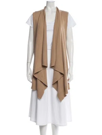Pre-owned Neiman Marcus Cashmere Open Front Sweater W/ Tags In Neutrals
