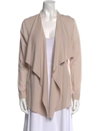 Pre-owned Neiman Marcus Cashmere Open Front Sweater W/ Tags In Pink