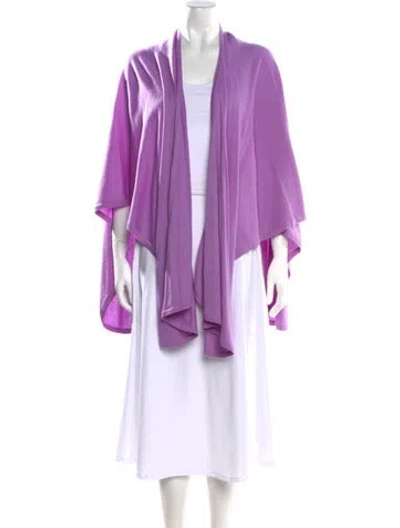 Pre-owned Neiman Marcus Cashmere Open Front Sweater W/ Tags In Purple