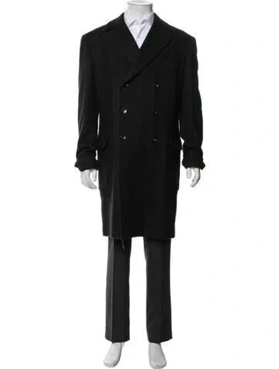 Pre-owned Neiman Marcus Cashmere Overcoat In Black