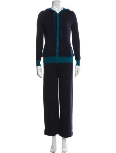 Pre-owned Neiman Marcus Cashmere Pant Set In Blue