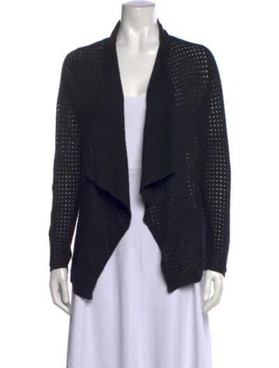 Pre-owned Neiman Marcus Cashmere Patterned Sweater In Black