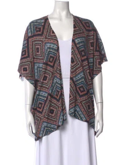 Pre-owned Neiman Marcus Cashmere Patterned Sweater In Multicolor