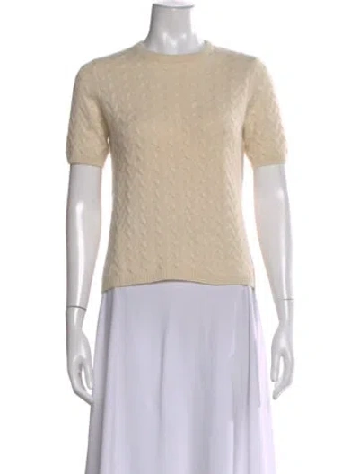 Pre-owned Neiman Marcus Cashmere Patterned Sweater In Neutral