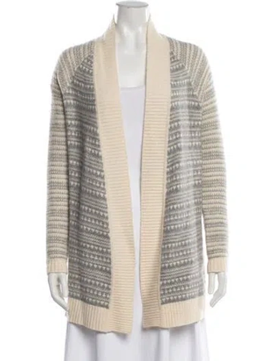 Pre-owned Neiman Marcus Cashmere Patterned Sweater In Neutrals