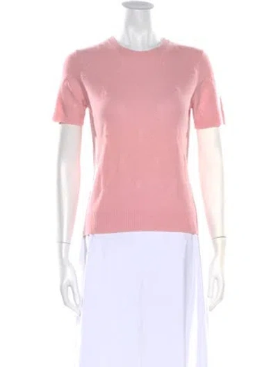 Pre-owned Neiman Marcus Cashmere Patterned Sweater In Pink