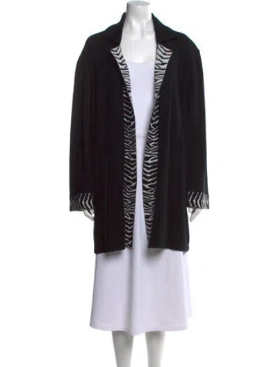 Pre-owned Neiman Marcus Cashmere Printed Sweater In Black