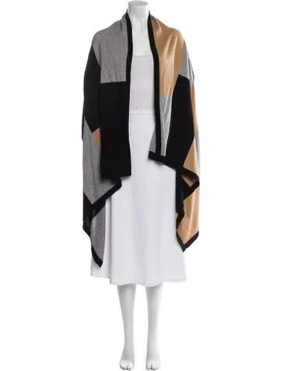 Pre-owned Neiman Marcus Cashmere Printed Sweater In Black