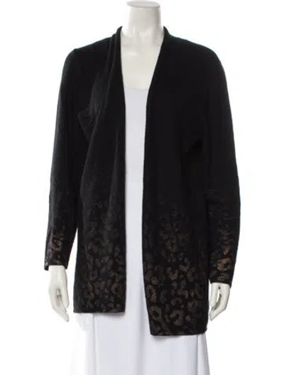 Pre-owned Neiman Marcus Cashmere Printed Sweater In Black