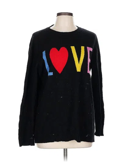 Pre-owned Neiman Marcus Cashmere Pullover Sweater In Black