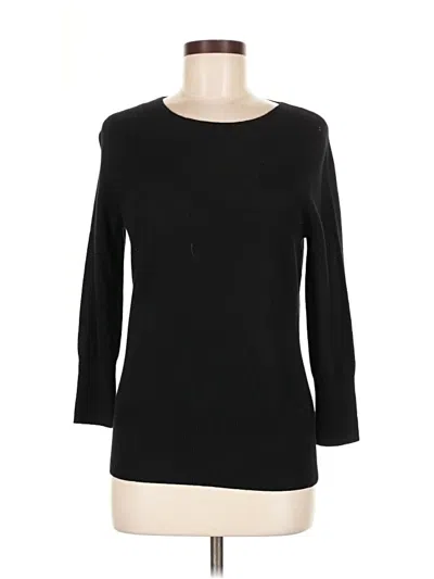 Pre-owned Neiman Marcus Cashmere Pullover Sweater In Black