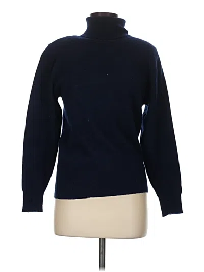Pre-owned Neiman Marcus Cashmere Pullover Sweater In Blue