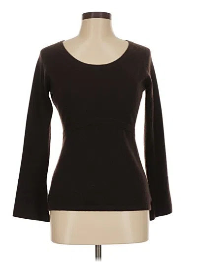 Pre-owned Neiman Marcus Cashmere Pullover Sweater In Brown