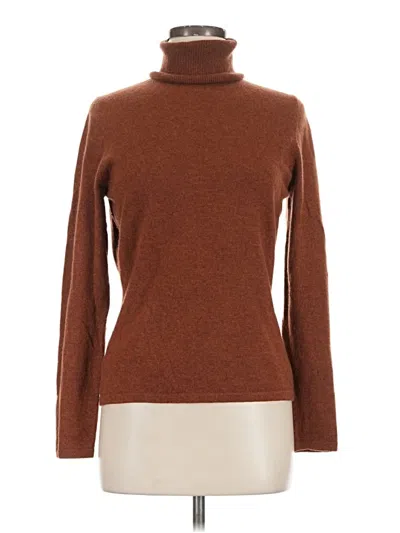 Pre-owned Neiman Marcus Cashmere Pullover Sweater In Brown