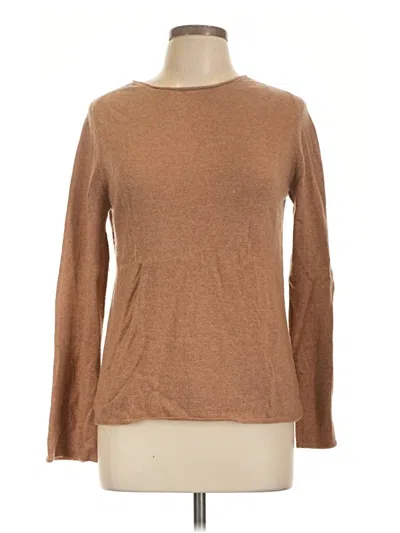 Pre-owned Neiman Marcus Cashmere Pullover Sweater In Brown