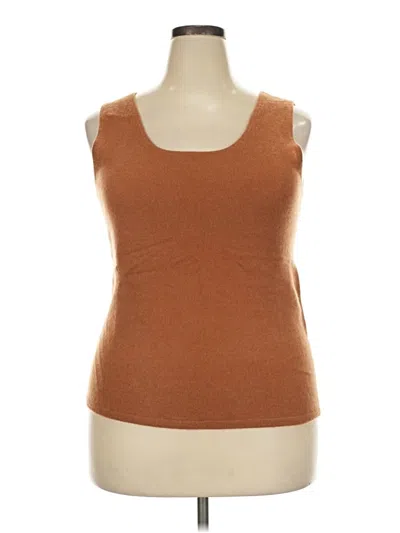 Pre-owned Neiman Marcus Cashmere Pullover Sweater In Brown