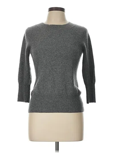 Pre-owned Neiman Marcus Cashmere Pullover Sweater In Gray