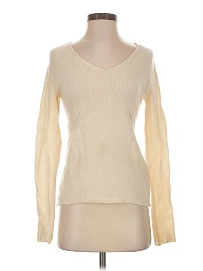 Pre-owned Neiman Marcus Cashmere Pullover Sweater In Ivory
