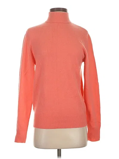 Pre-owned Neiman Marcus Cashmere Pullover Sweater In Orange