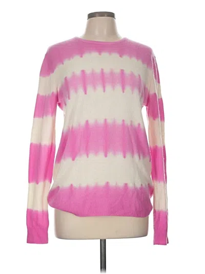 Pre-owned Neiman Marcus Cashmere Pullover Sweater In Pink
