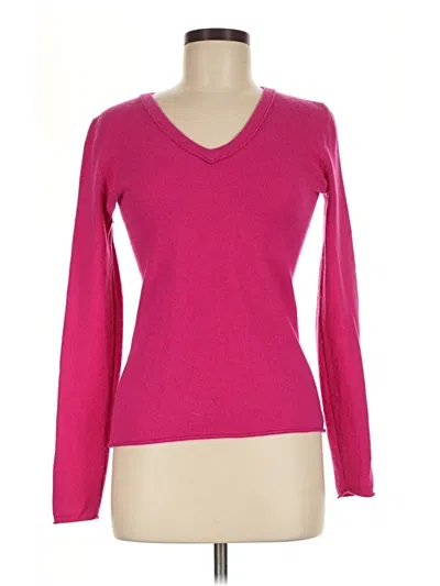 Pre-owned Neiman Marcus Cashmere Pullover Sweater In Pink