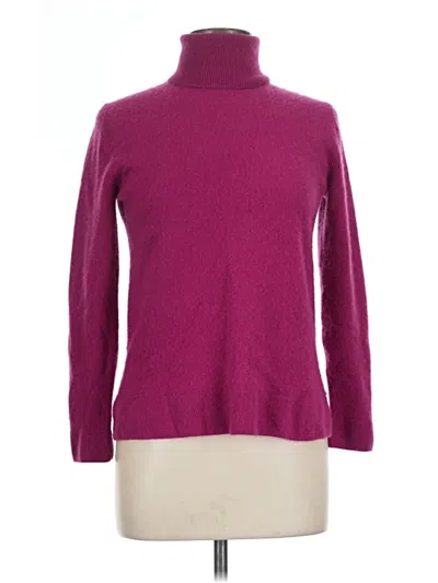Pre-owned Neiman Marcus Cashmere Pullover Sweater In Purple