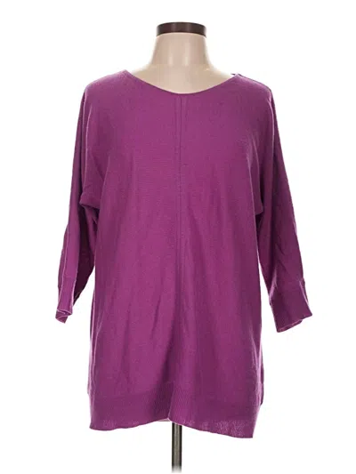 Pre-owned Neiman Marcus Cashmere Pullover Sweater In Purple