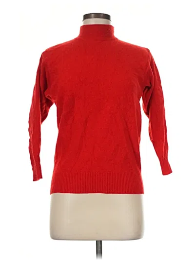 Pre-owned Neiman Marcus Cashmere Pullover Sweater In Red